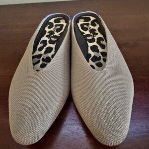 Rothy's Tan Women's Mules with Leopard Insole